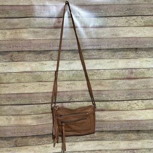 Day & Mood Brown Leather Crossbody